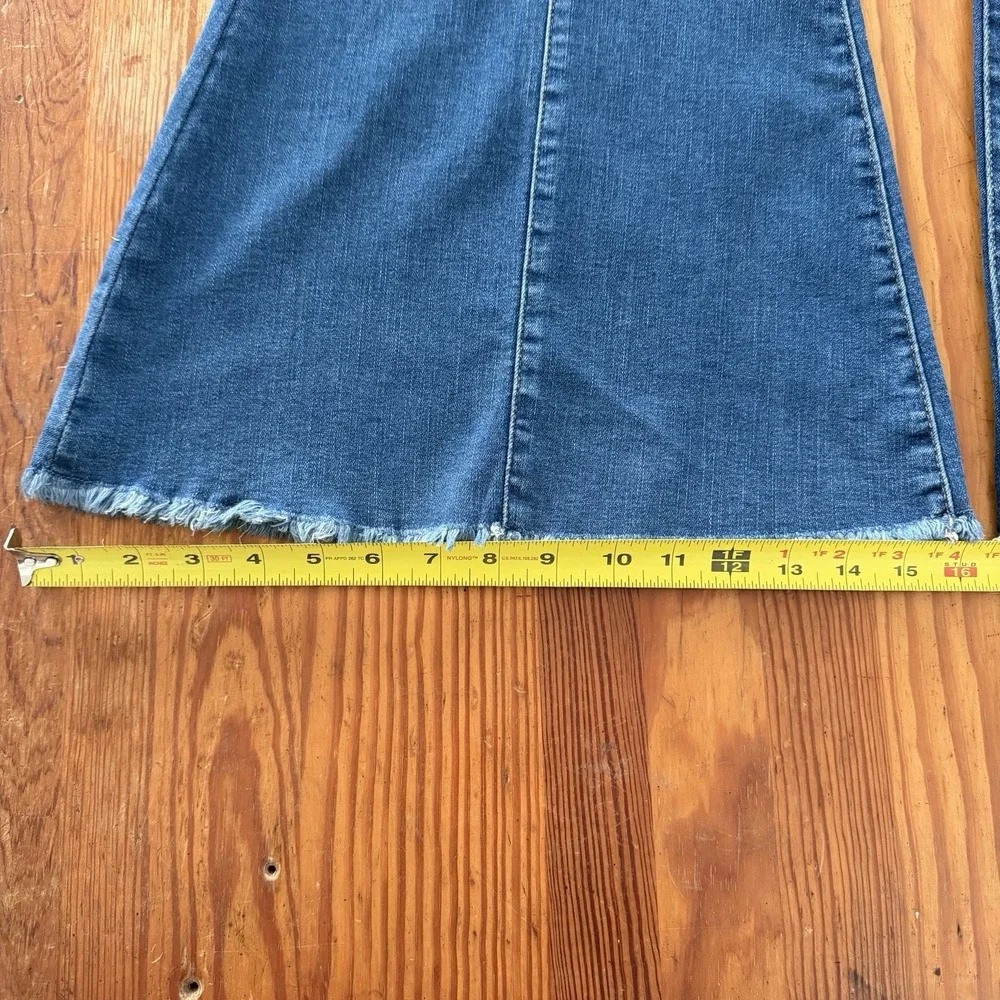 Judy Blue Super Flare Fit Jeans Raw Hem Womens 5/27 - Picture 5 of 10